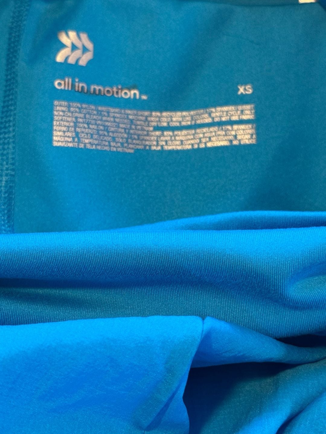 All in Motion Women's Stretch Woven 2-in-1 Run Shorts Blue Size XS 6