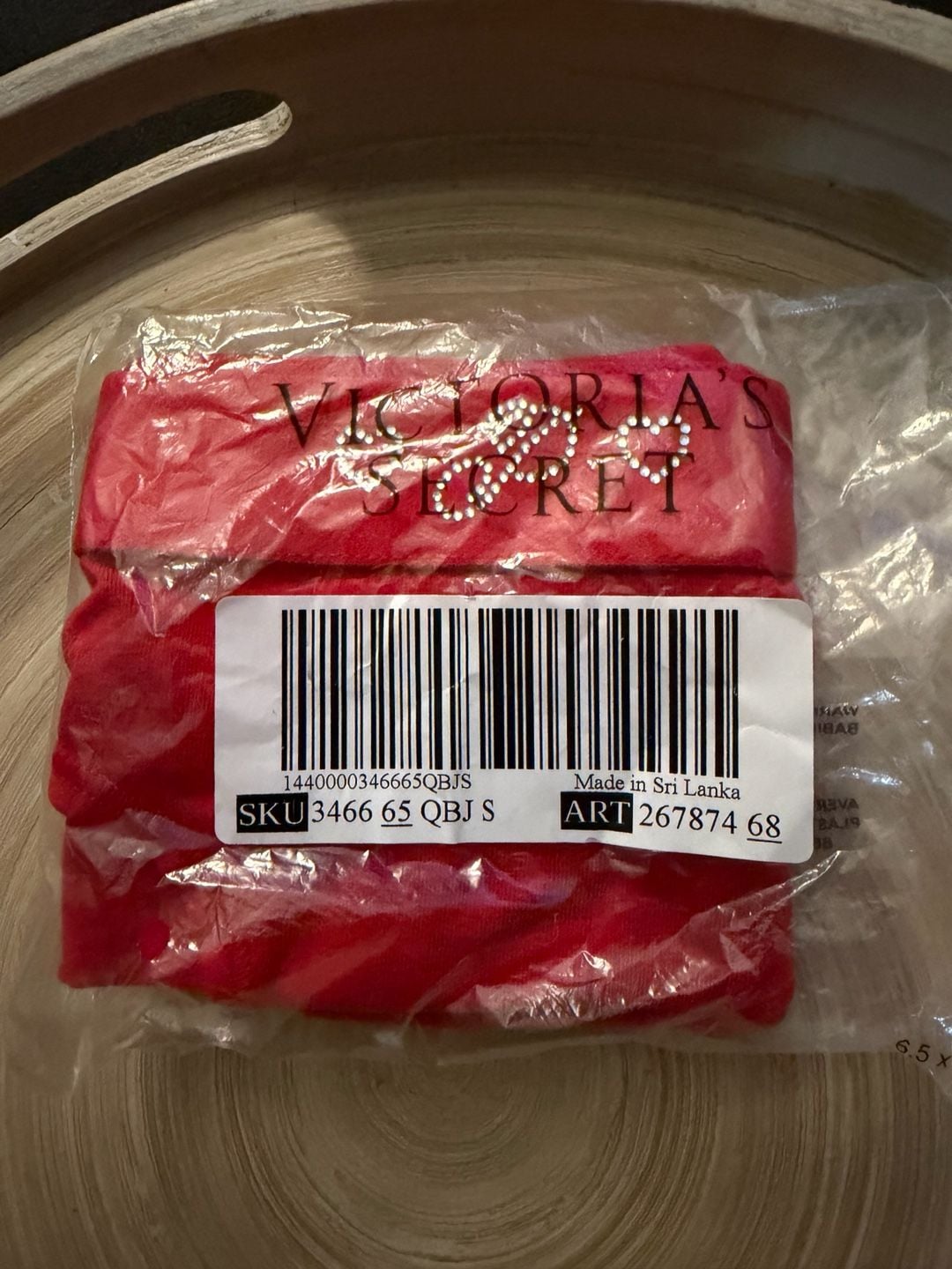 Victoria's Secret PINK Cotton Hiphugger Panty with Red Heart Rhinestones 2
