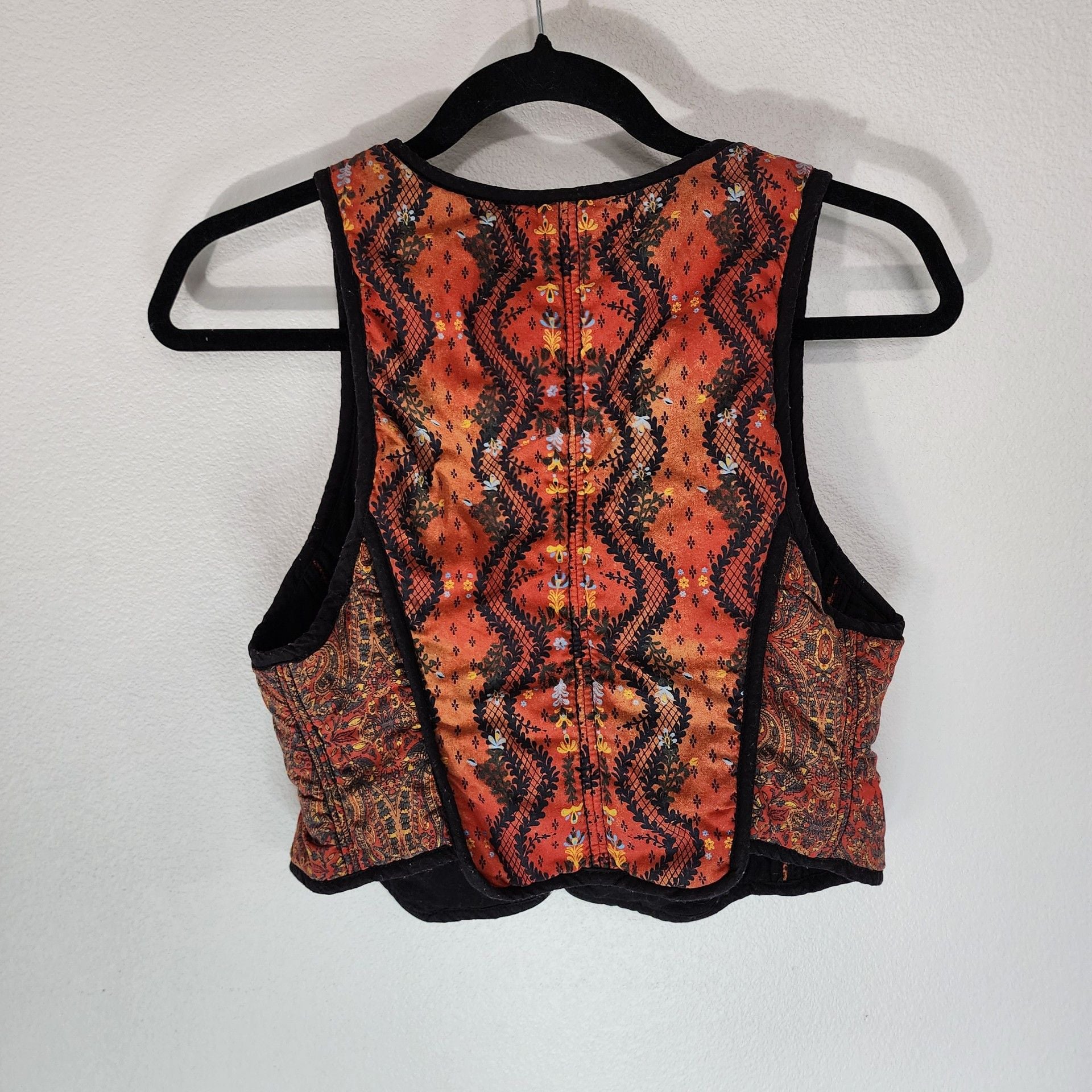 Free People Little Bit of Love Quilted Paisley Vest XS 10