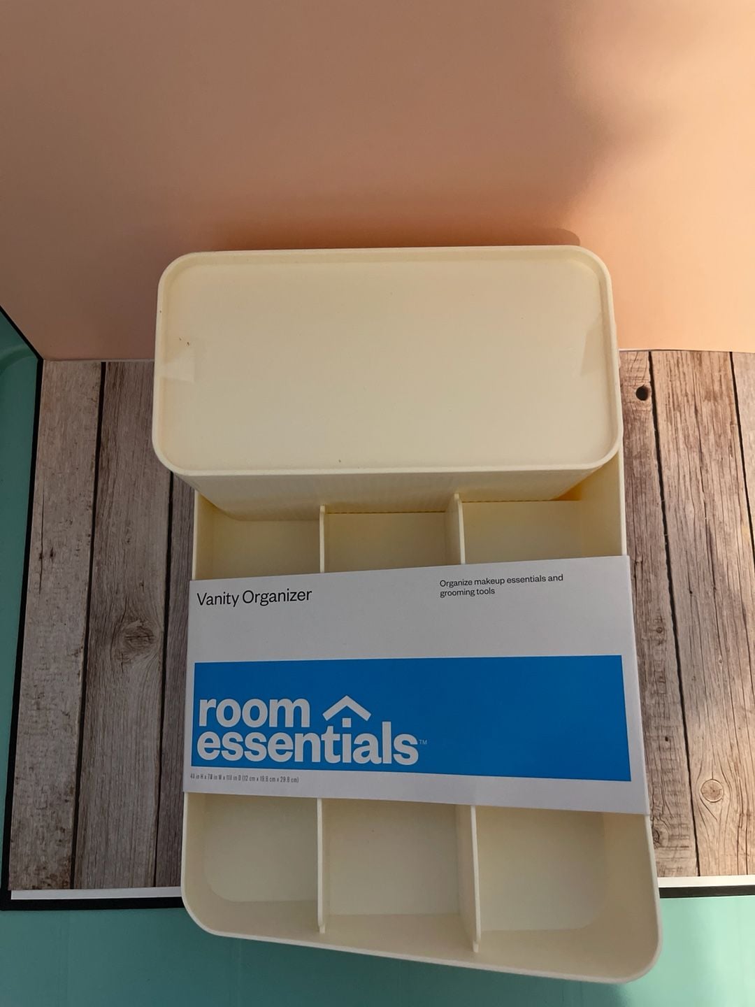 Room Essentials Cream Vanity Organizer, 4.7" x 7.8" x 11.8" 1