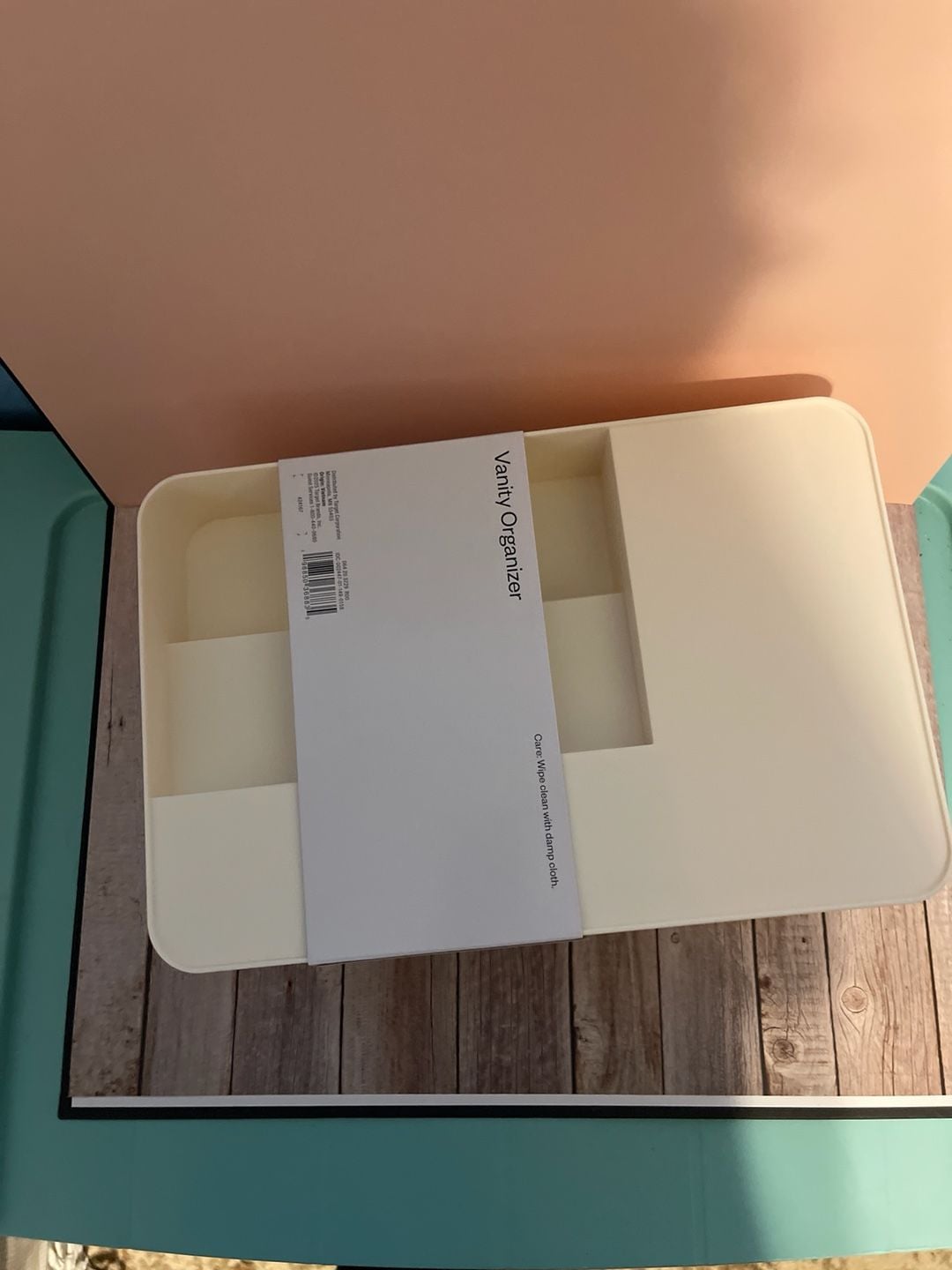 Room Essentials Cream Vanity Organizer, 4.7" x 7.8" x 11.8" 3
