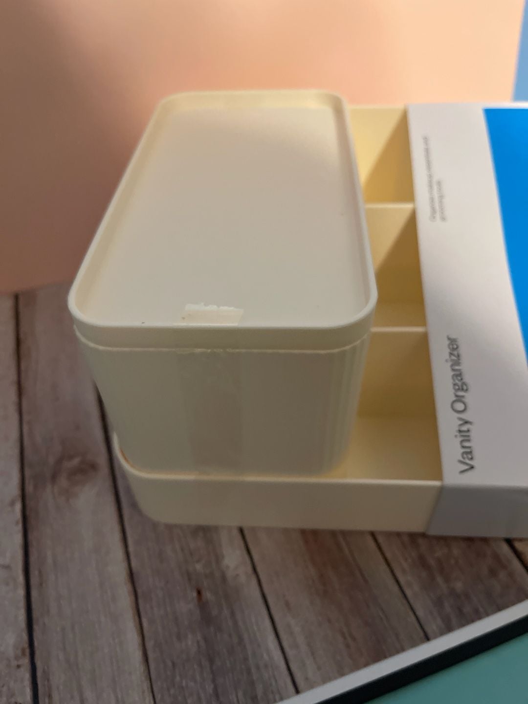 Room Essentials Cream Vanity Organizer, 4.7" x 7.8" x 11.8" 4