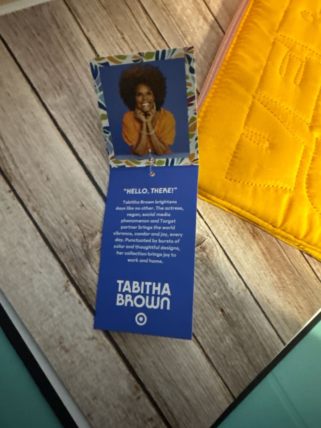 Tabitha Brown for Target Yellow Quilted "VERY GOOD" Travel Pouch 5