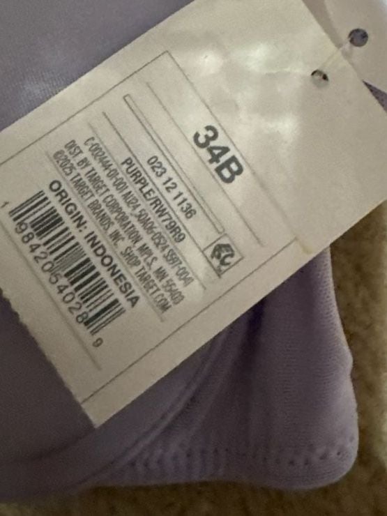 Auden Smooth Light Lift Comfort Wire Demi Coverage Bra, Purple Lace, 34B
C7 2
