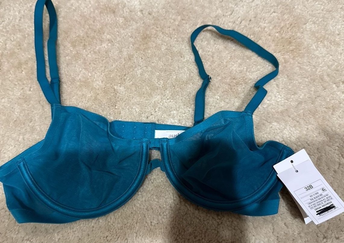 Auden Unlined Underwire Bra Teal Blue Size 32B
C7 1