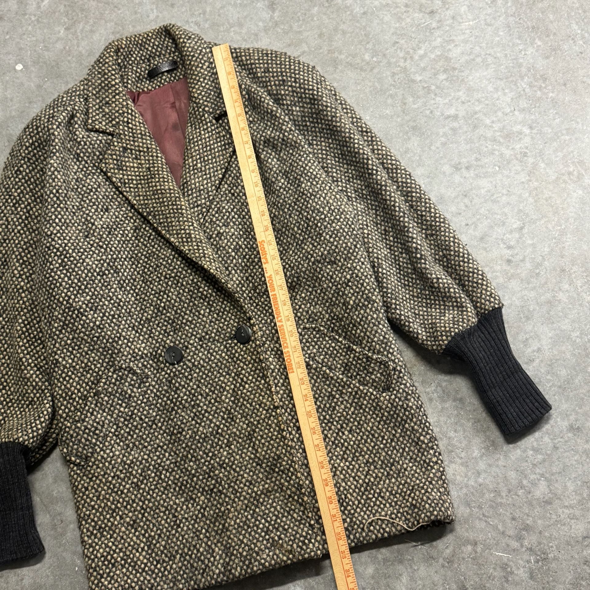 Vintage Donnybrook Union Made Overcoat Balloon Sleeves and Knit Cuffs 5