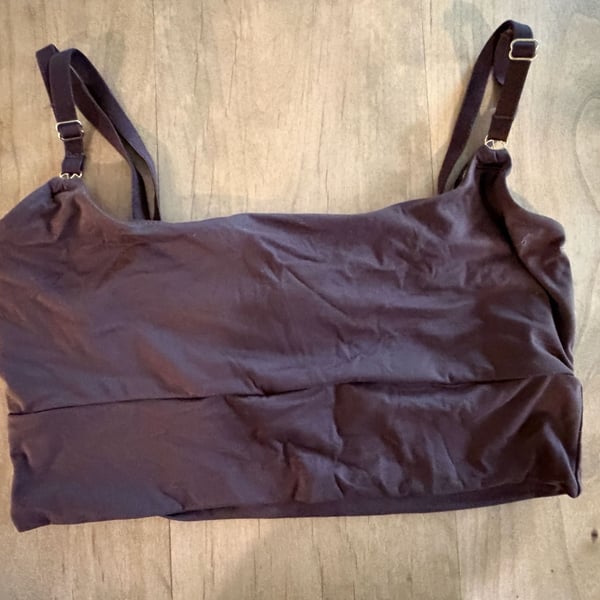 Victoria's Secret V-Hardware Square Neck Lounge Bralette Brown Size S