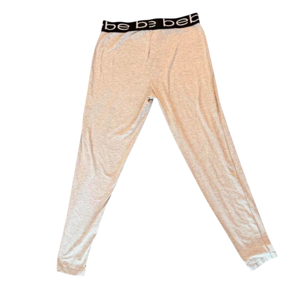 bebe Sleepwear Logo Waistband Leggings Size Large 3