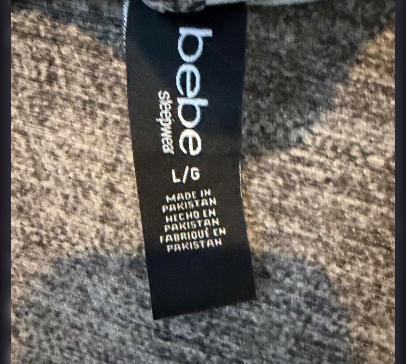 bebe Sleepwear Logo Waistband Leggings Size Large 6