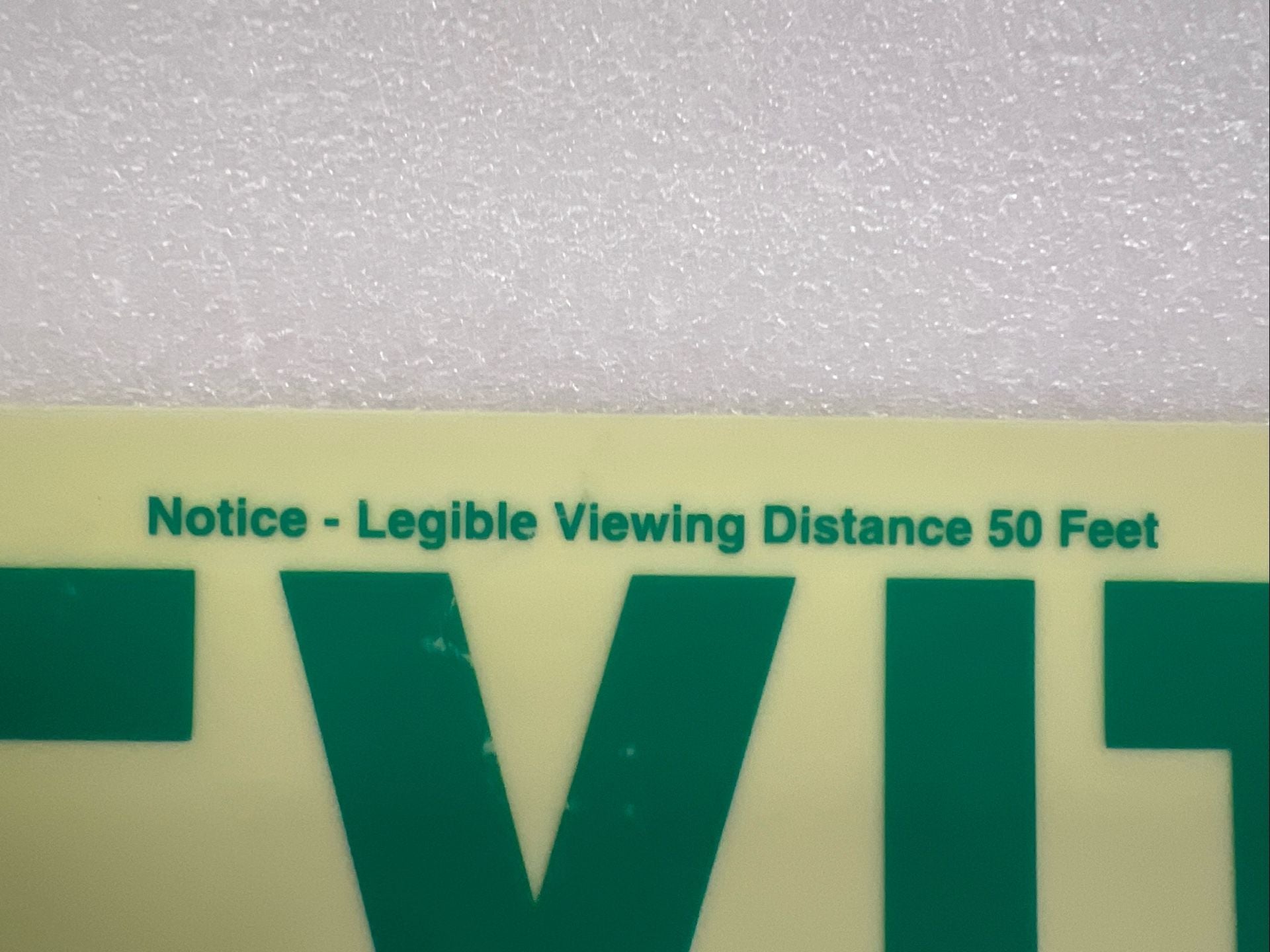 American PERMALIGHT UL924/RG Photoluminescent Green Exit Sign 50ft Viewing Distance 5