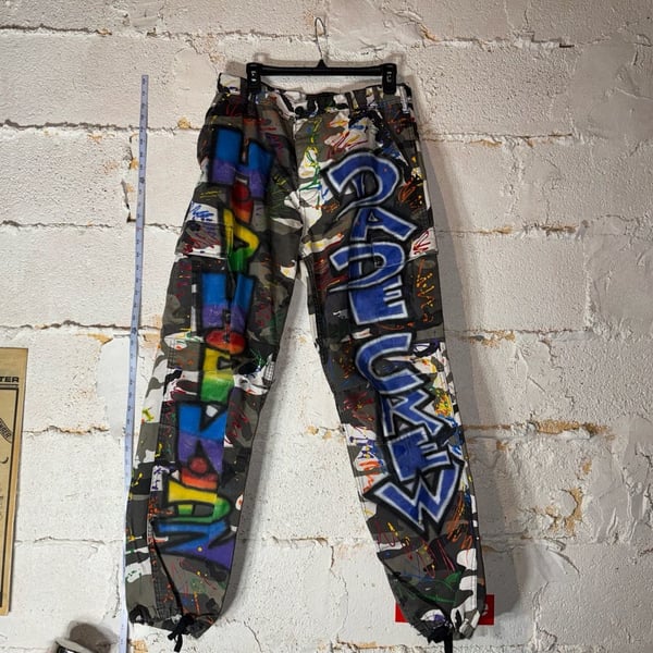 Bad Crew Custom Airbrushed Graffiti Camouflage Cargo Pants