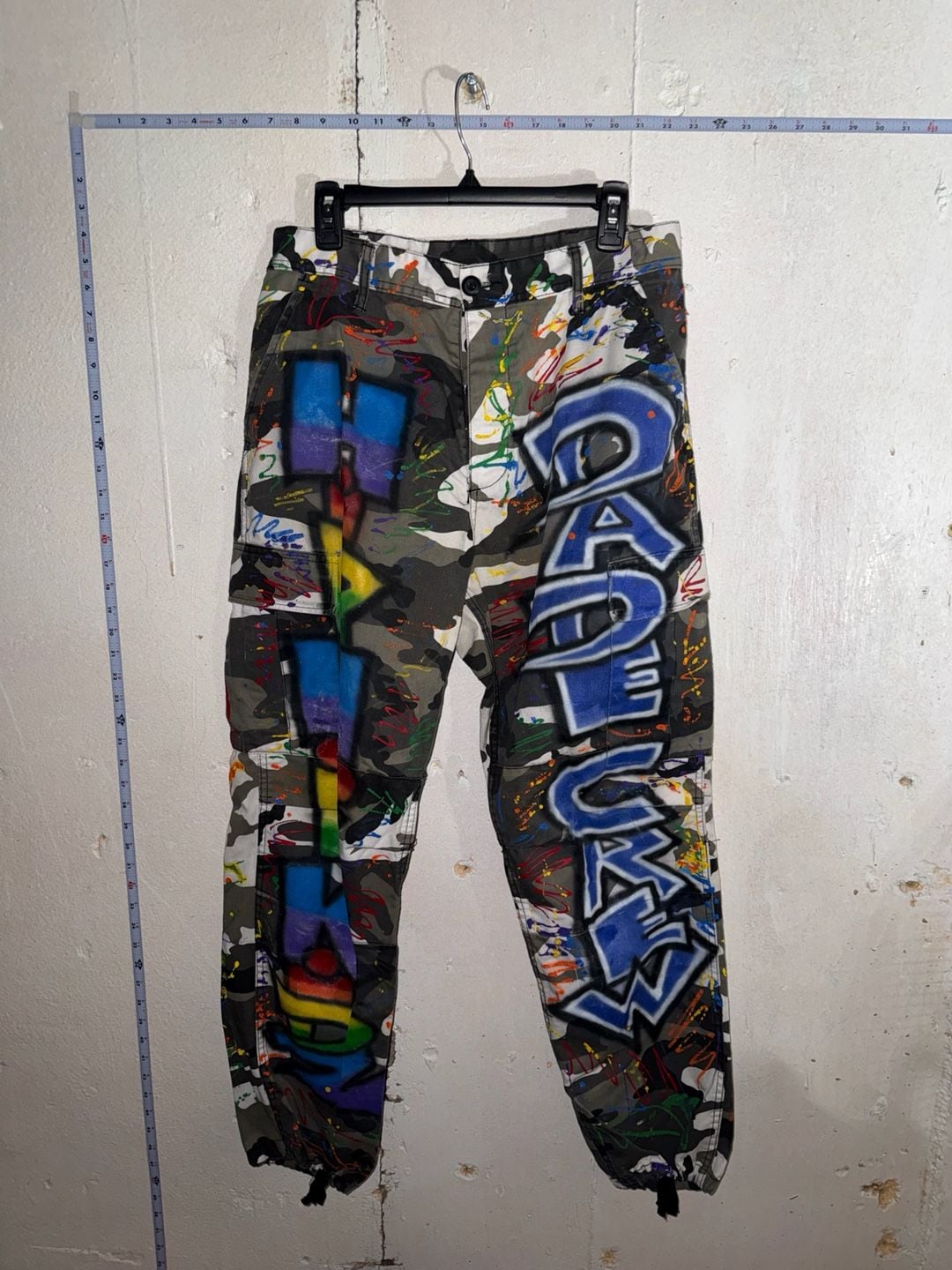 Bad Crew Custom Airbrushed Graffiti Camouflage Cargo Pants 6