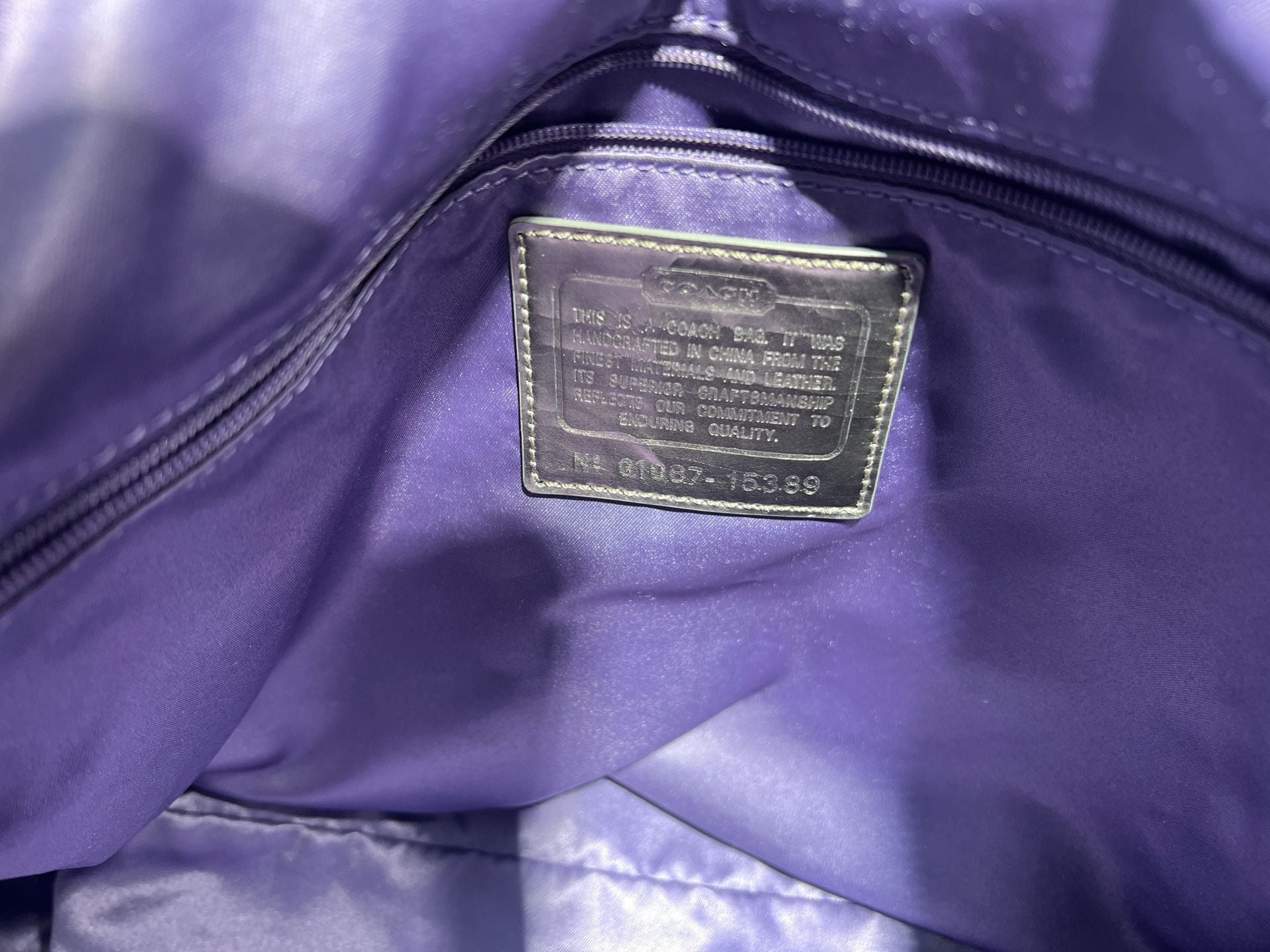 Coach Signature Poppy Vintage Y2K Silver Tote 9