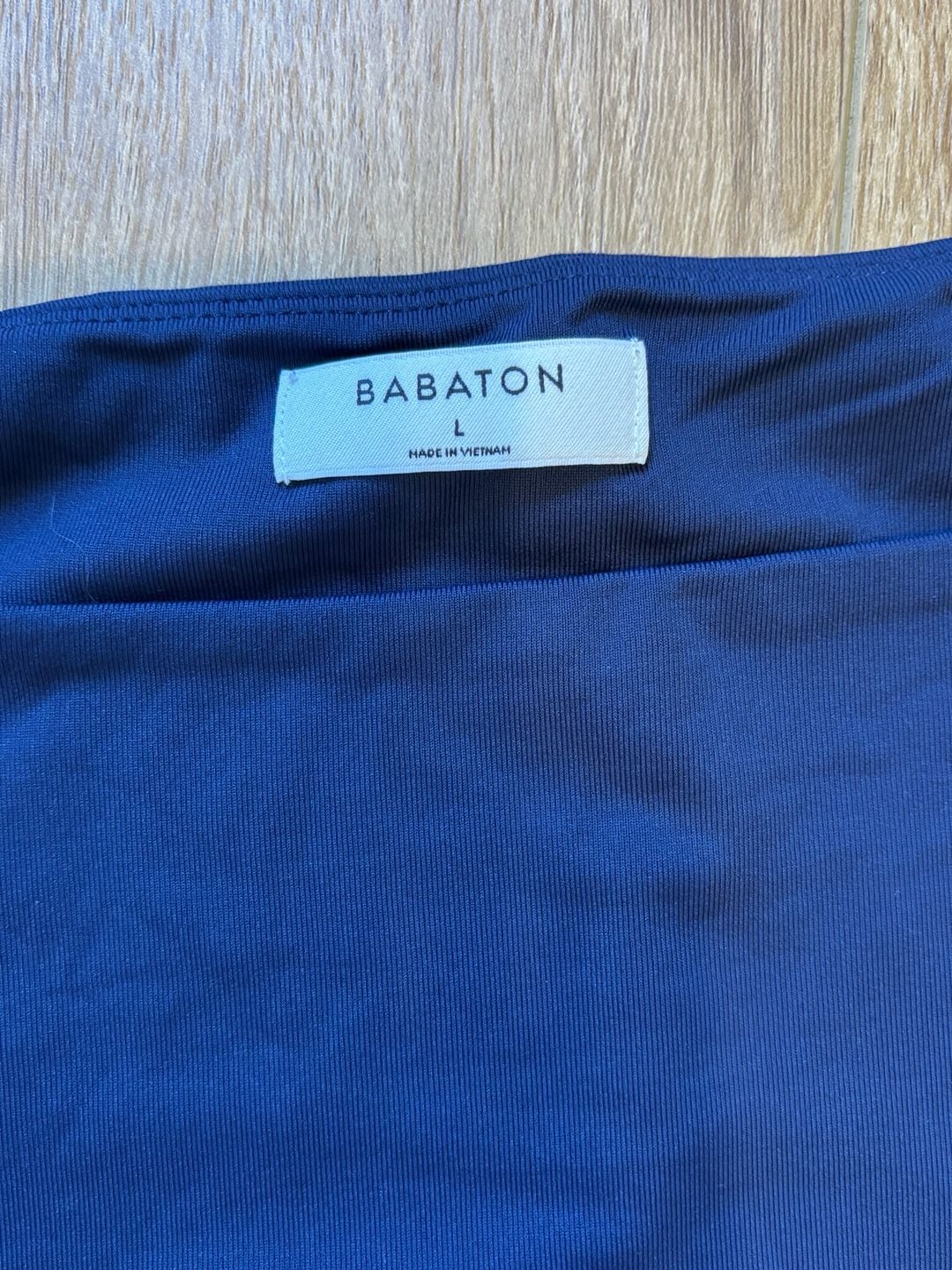 Babaton Contour Squareneck Bodysuit Navy Blue Size L 3