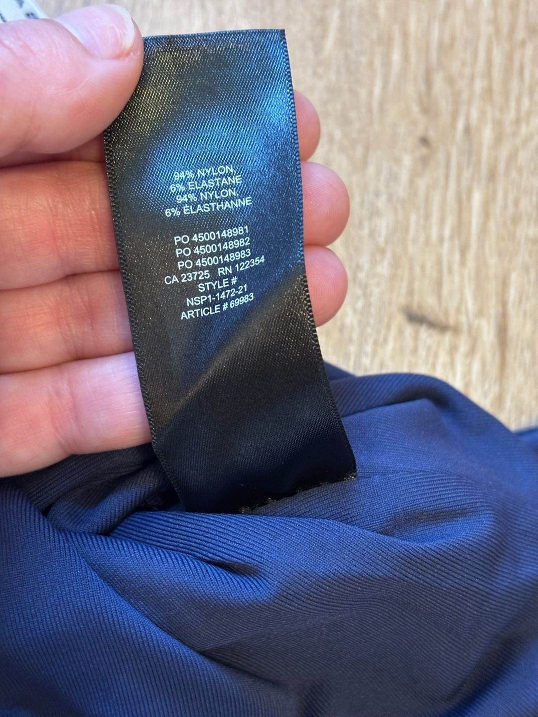 Babaton Contour Squareneck Bodysuit Navy Blue Size L 4