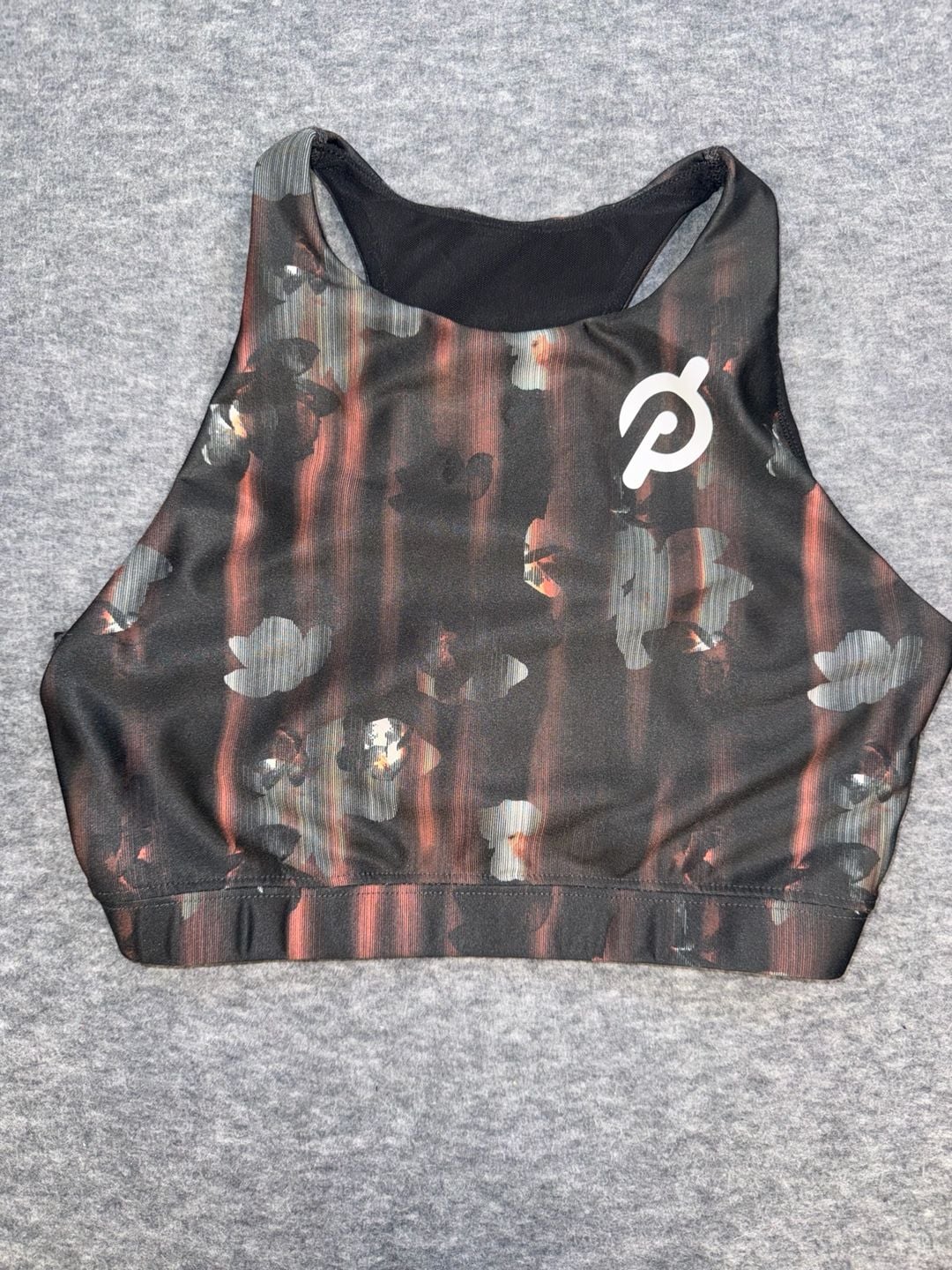 Peloton Show Up Floral High Neck Sports Bra, Size S 2