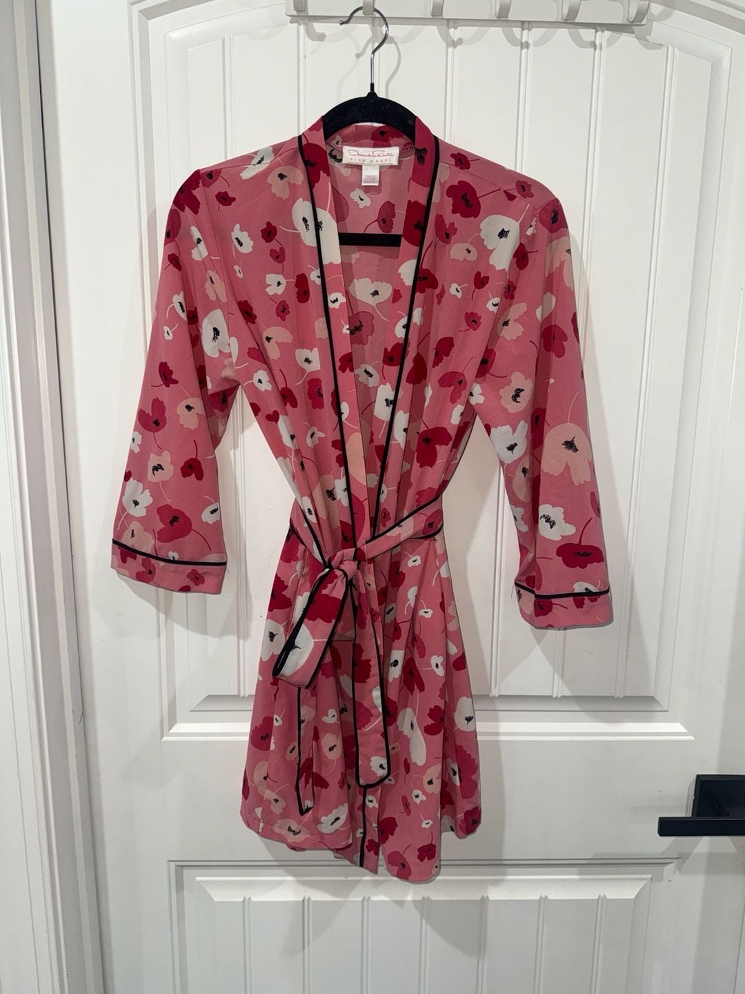 Oscar de la Renta Pink Label Pink Floral Short Robe Size XS/S 1