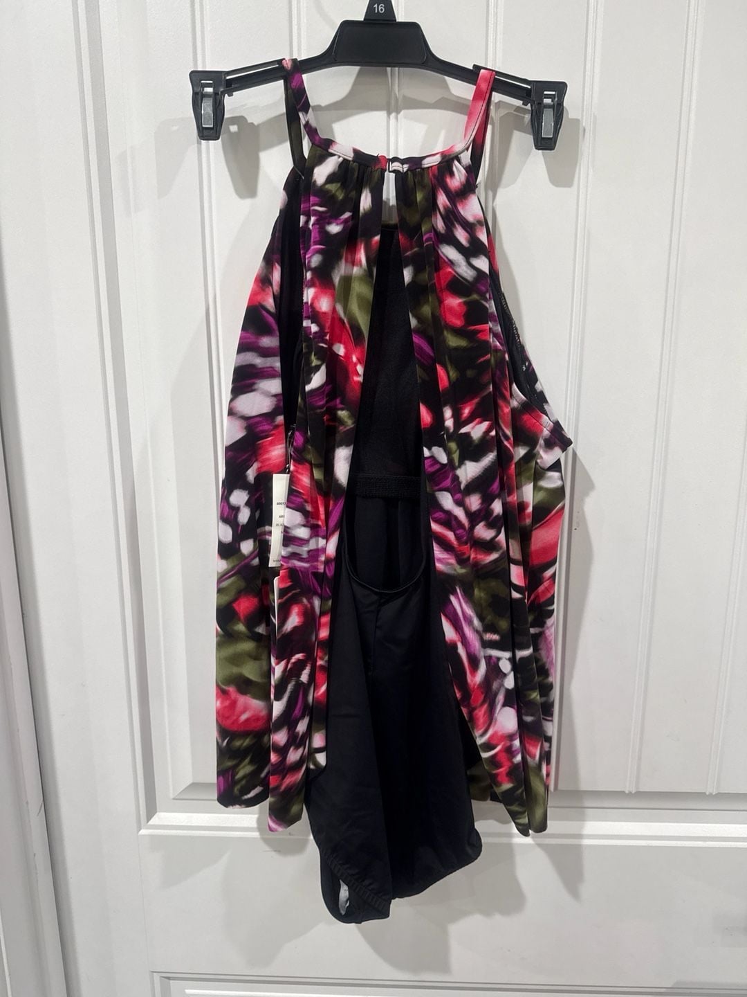 Magicsuit Aubrey Flutter One Piece Swimsuit Size 16 Floral Halter 3