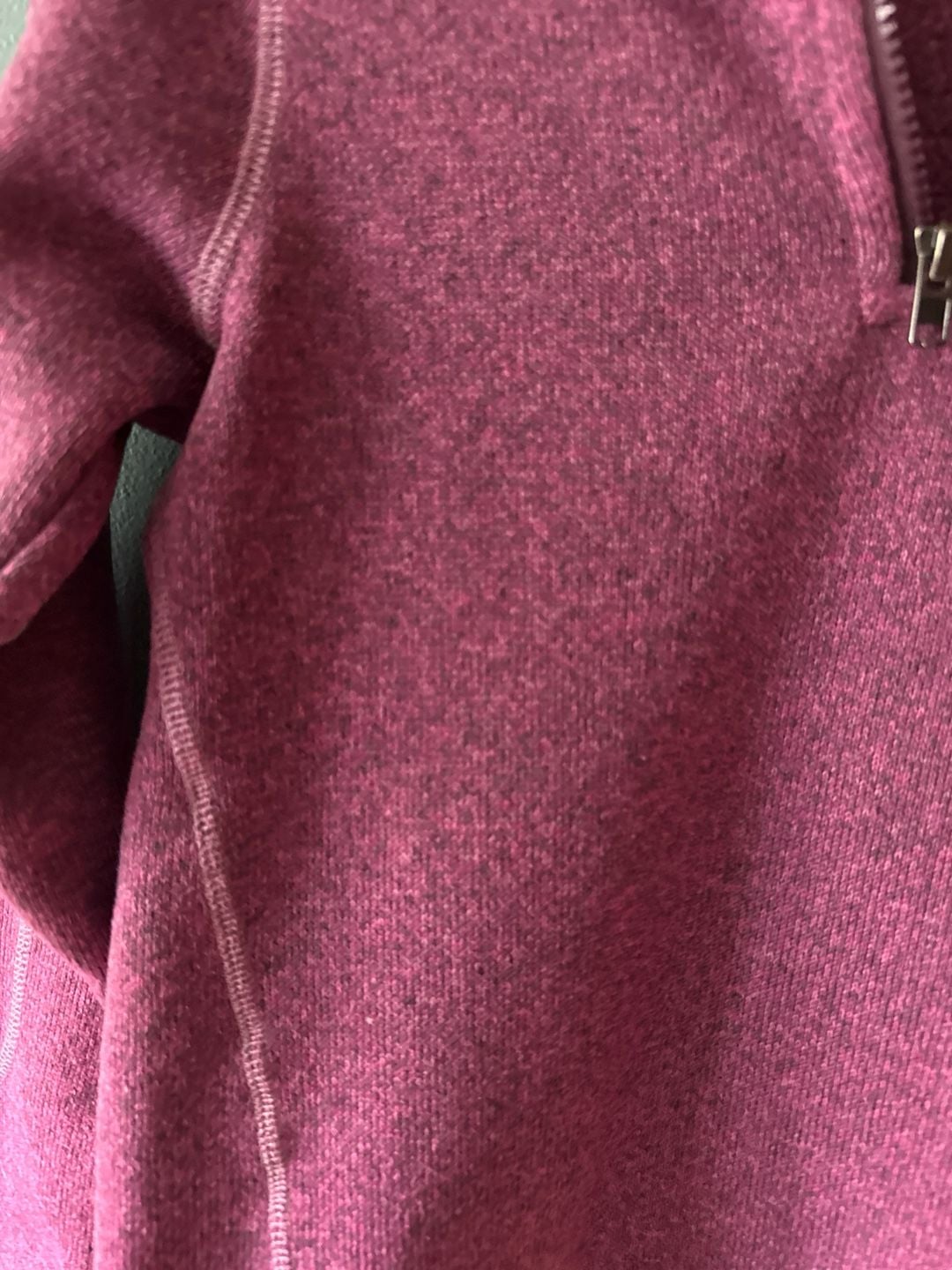 Patagonia Girls Purple Sweater 1/4 Zip Fleece Pullover Size XL 14 3