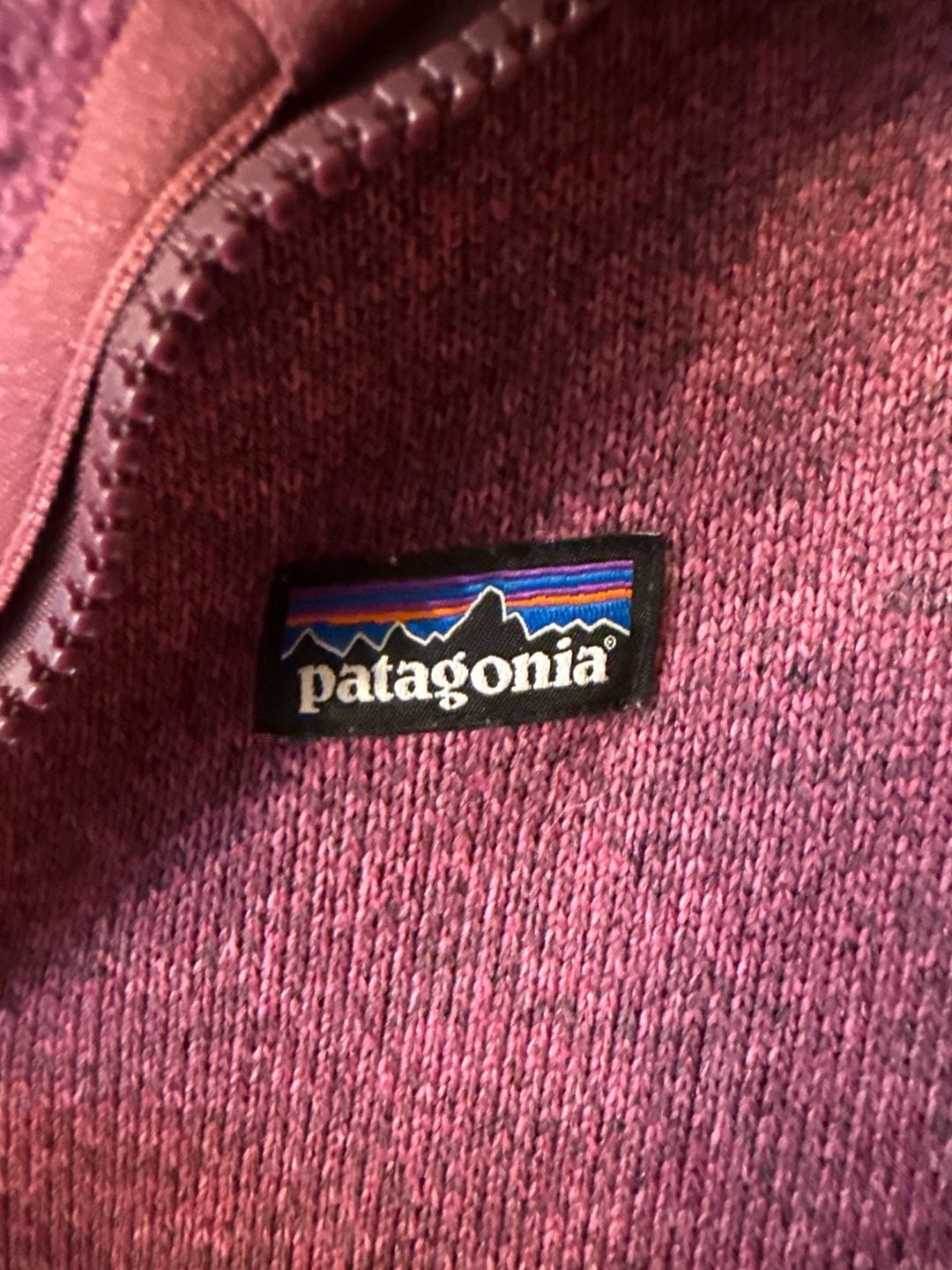 Patagonia Girls Purple Sweater 1/4 Zip Fleece Pullover Size XL 14 5