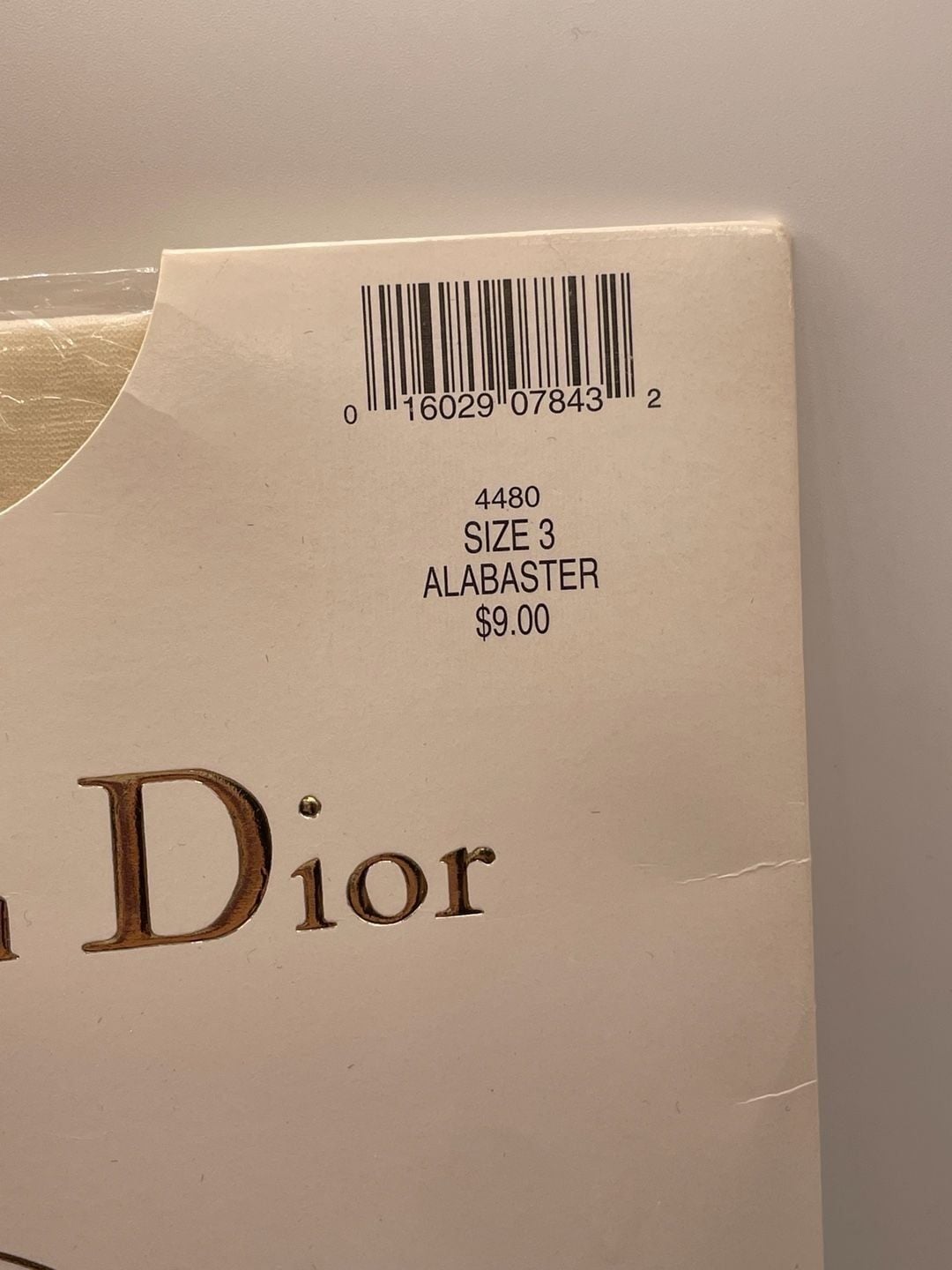 Vintage Christian Dior Avance Very Sheer Control Top Pantyhose Alabaster Size 3 4