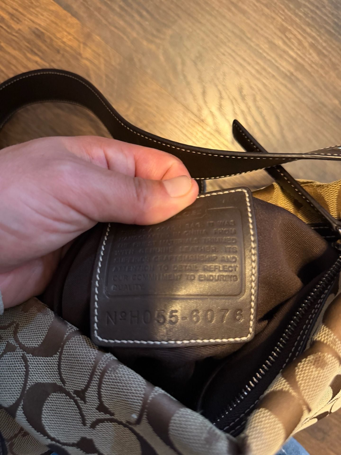 Coach Vintage Signature Canvas Crossbody Bag Brown Tan 6076 3