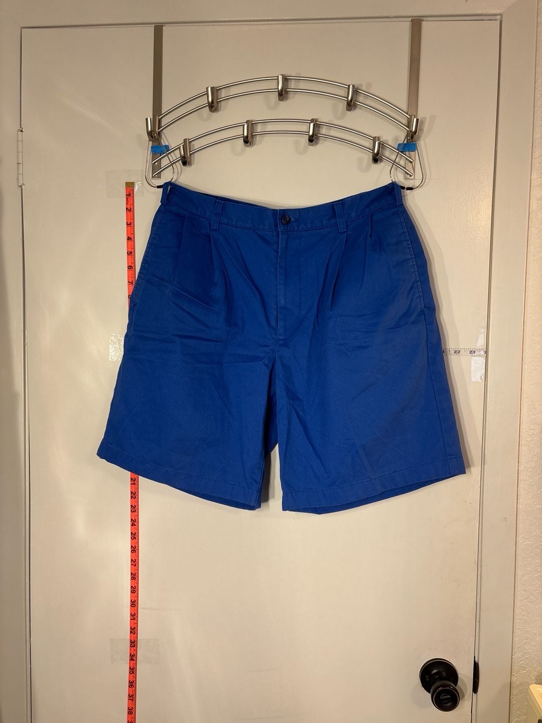 F: Jos. A. Bank Traveler's Collection Blue Pleated Cotton Shorts 2
