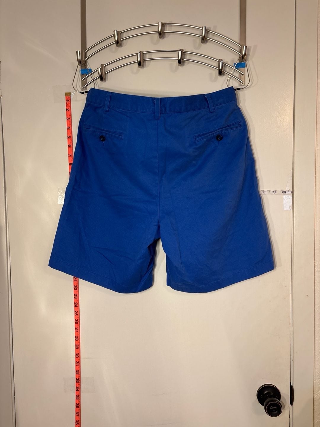 F: Jos. A. Bank Traveler's Collection Blue Pleated Cotton Shorts 3