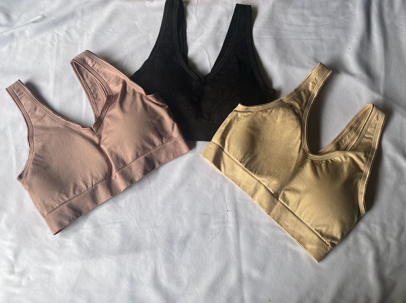AnyBody Seamless Padded Bralettes Set of 3, Size Small 1