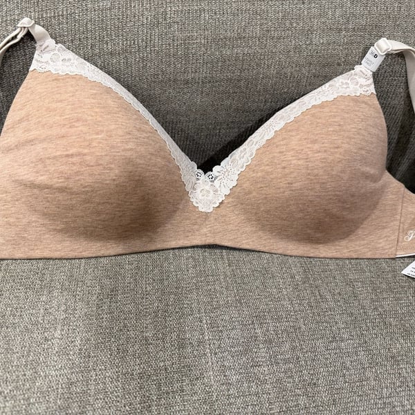 PINK Victoria's Secret’s Lightly Lined Wireless Bra with Lace Trim, 36D