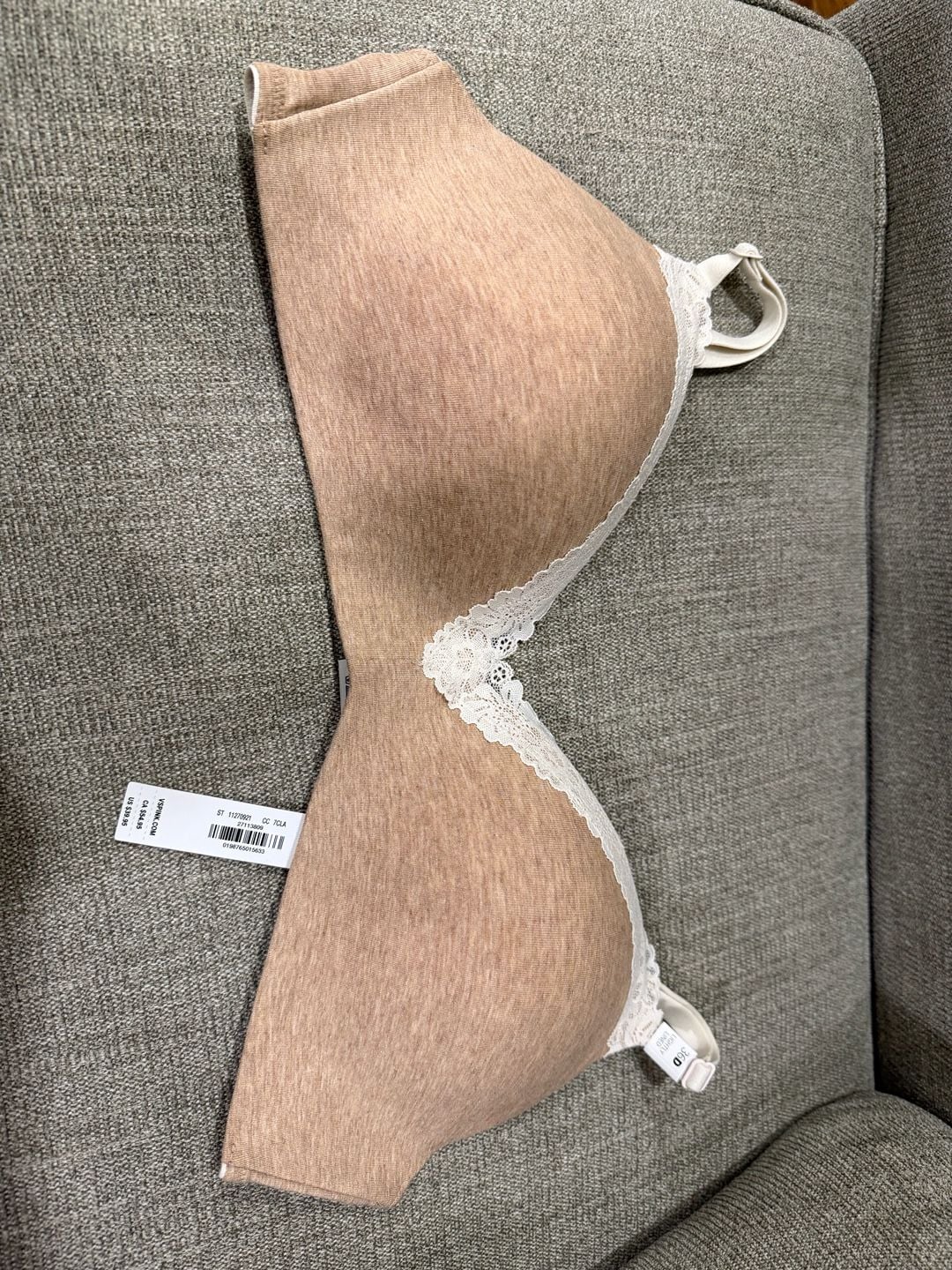 PINK Victoria's Secret’s Lightly Lined Wireless Bra with Lace Trim, 36D 7
