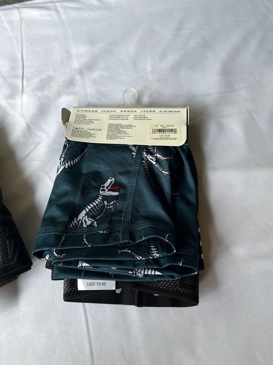 American Eagle Flex Boxer Brief 6" Inseam Size S Dinosaur & Moon Print 2-Pack 5