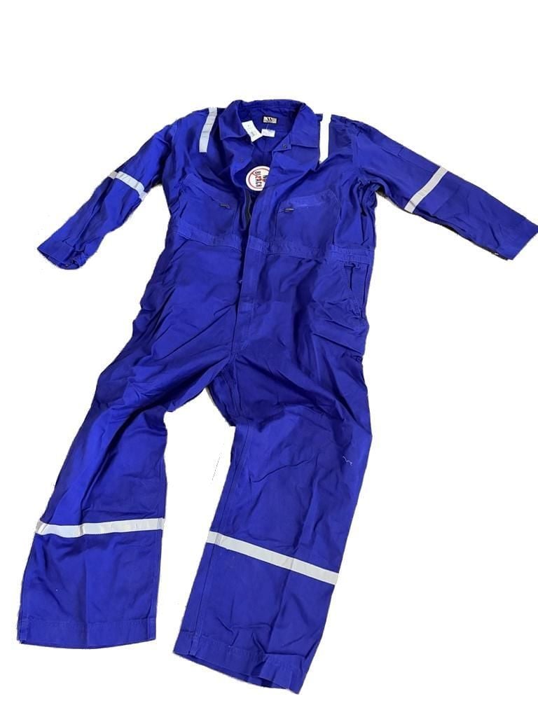 NEW Walls Royal Blue Reflective 100% Cotton Coveralls, Size 3XL Short PD62000G RL 2