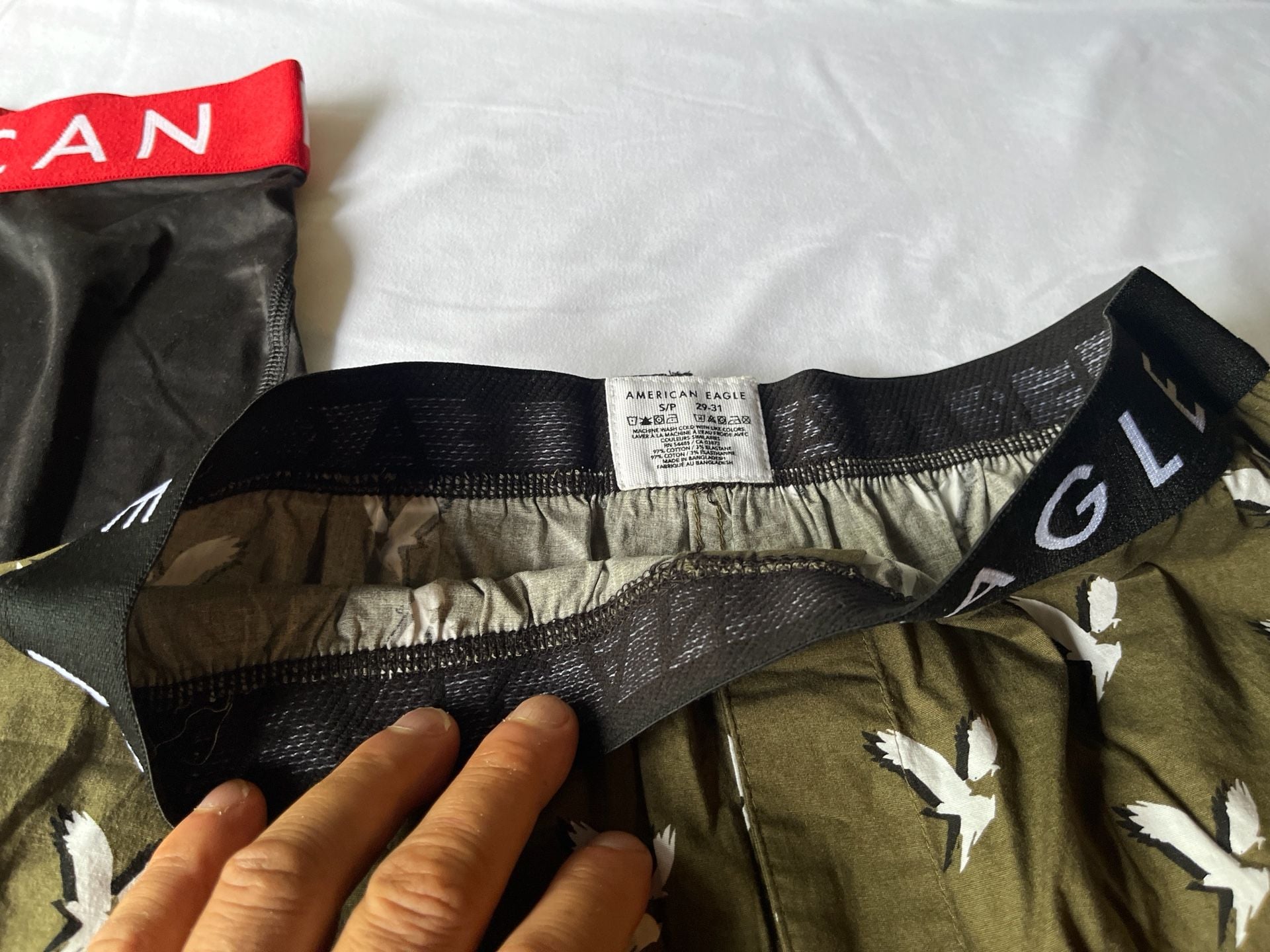 American Eagle Men's Underwear Lot of 2 Bird Print Boxers & Jingle Bells Flex Boxer Briefs Size Small 3