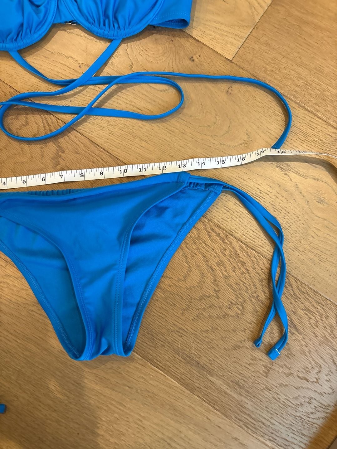No Boundaries Blue Underwire Wrap Bikini Set Size M (7-9) 2
