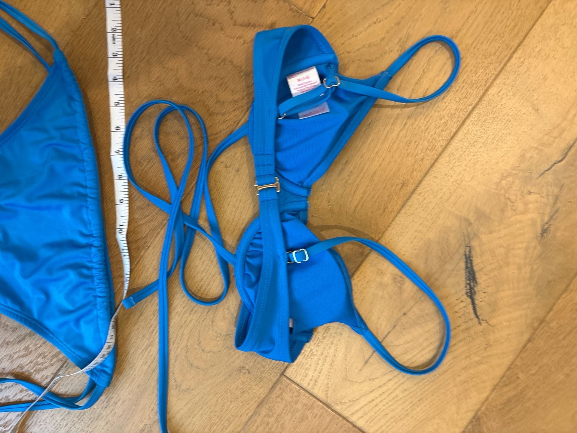 No Boundaries Blue Underwire Wrap Bikini Set Size M (7-9) 4