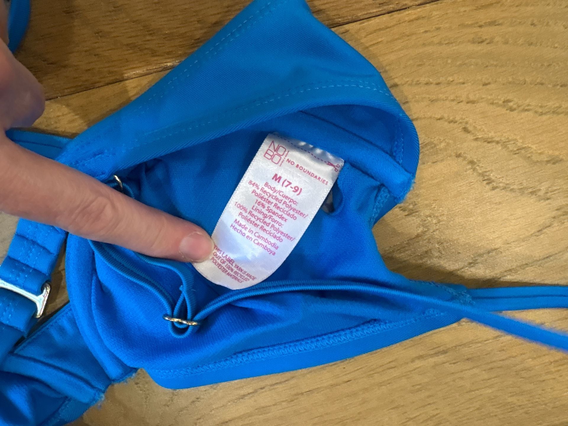 No Boundaries Blue Underwire Wrap Bikini Set Size M (7-9) 5
