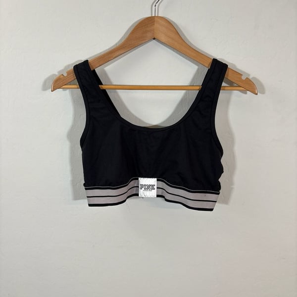 PINK Victoria's Secret Ultimate Unlined Lattice Side Sports Bra Size Large