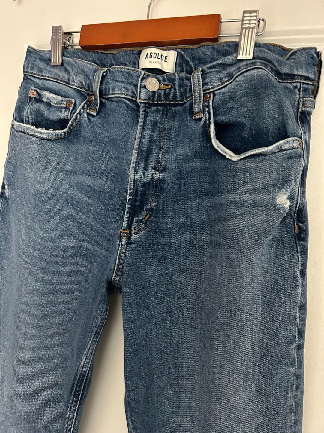 AGOLDE Kye Mid-Rise Straight-Leg Jeans size 28 4