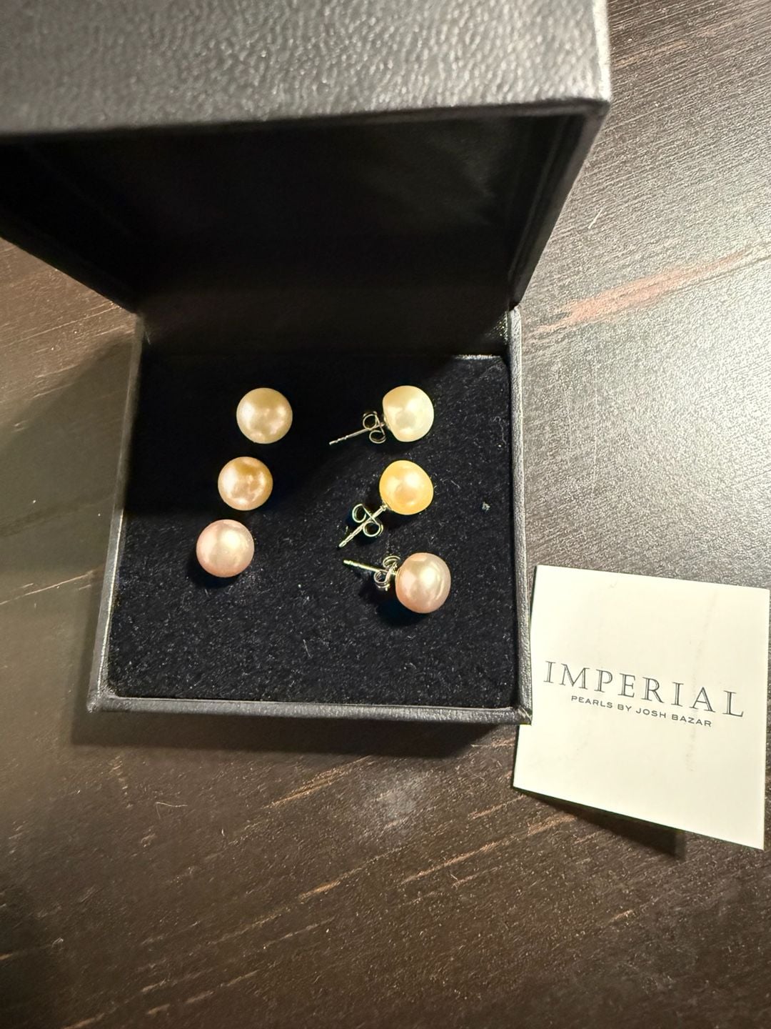 Imperial Pearls by Josh Bazar 3-Pair Multi-Color Freshwater Pearl Stud Earring Set 1