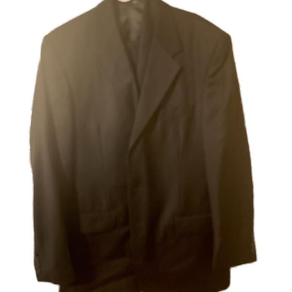 Andre Covata Black 3-Piece Super 100's Wool Suit Size 36L