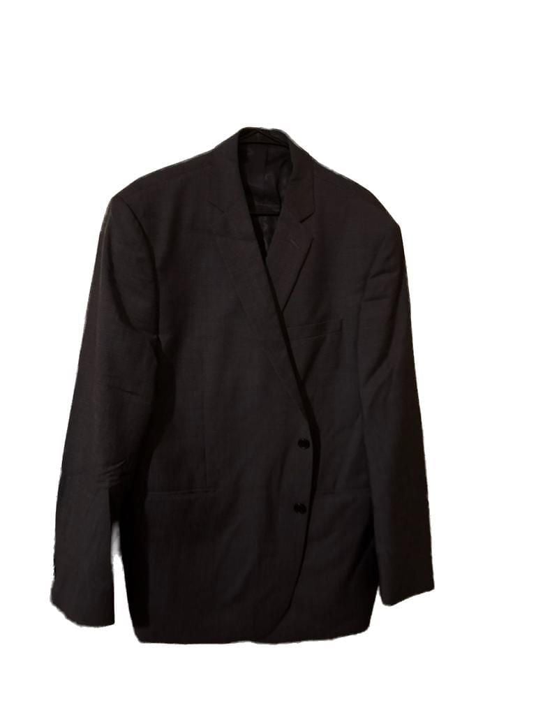 Claiborne Men's 100% Wool 2-Button Suit Jacket Blazer Charcoal Grey 48 R 1