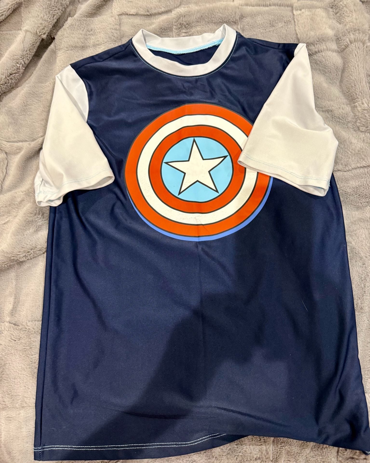 Old Navy Boys Marvel Captain America Rash Guard Swim Shirt Size XL (14-16) 3