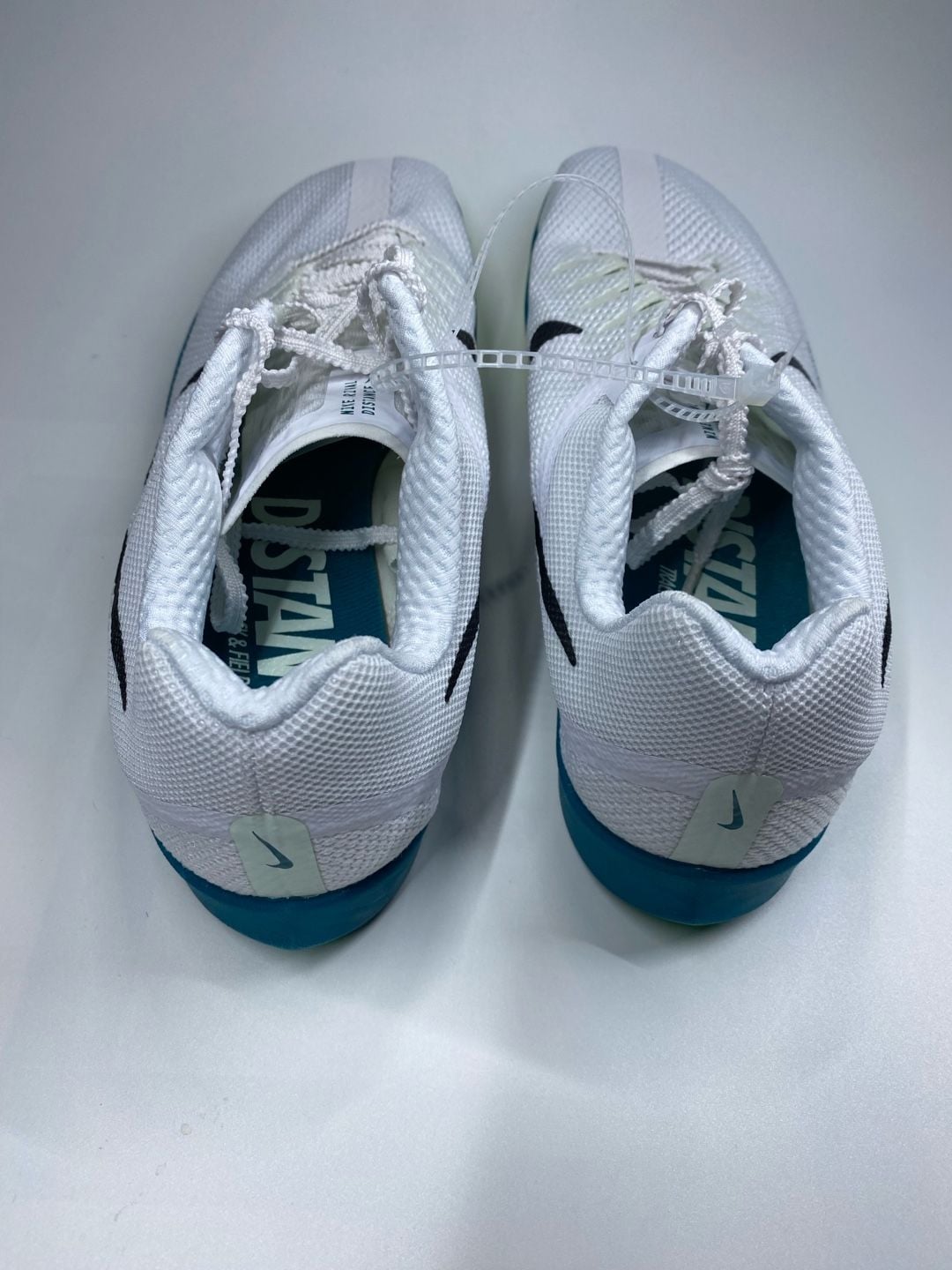 Nike Zoom Rival Distance Track Spikes White Black Blue Size 9.5 5