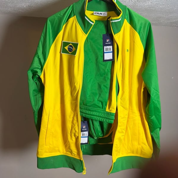 Brazil National Team Soccer Jacket Uhlsport Track Suit (Top and Bottom.