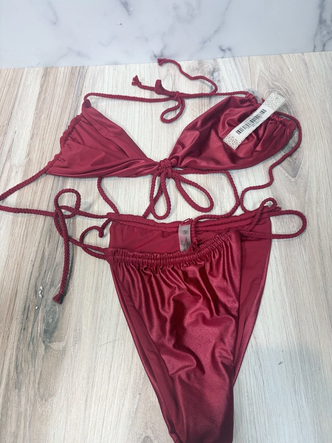 Devon Windsor India Bikini Set in Ruby, Size Medium 7