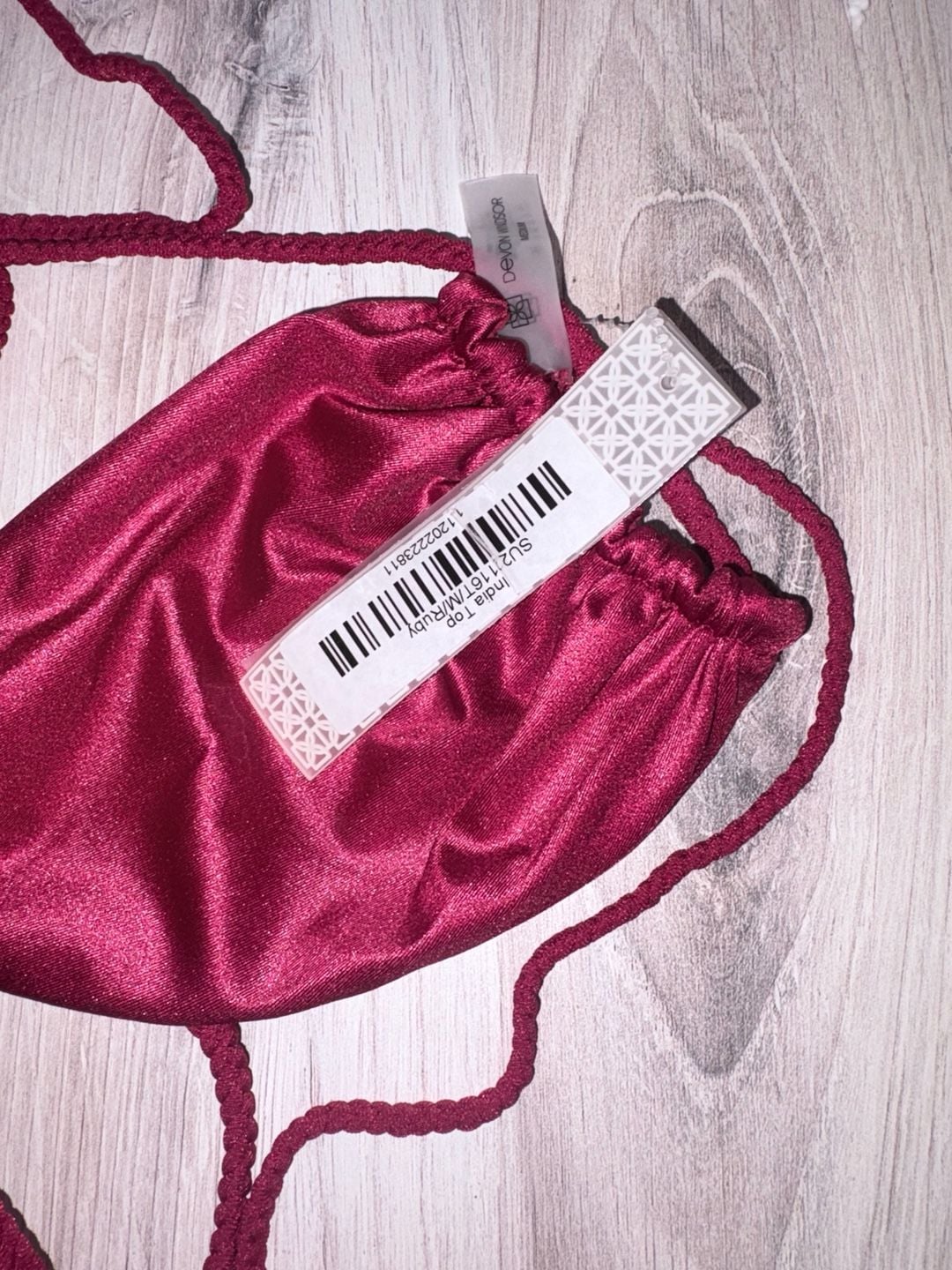 Devon Windsor India Bikini Set in Ruby, Size Medium 9