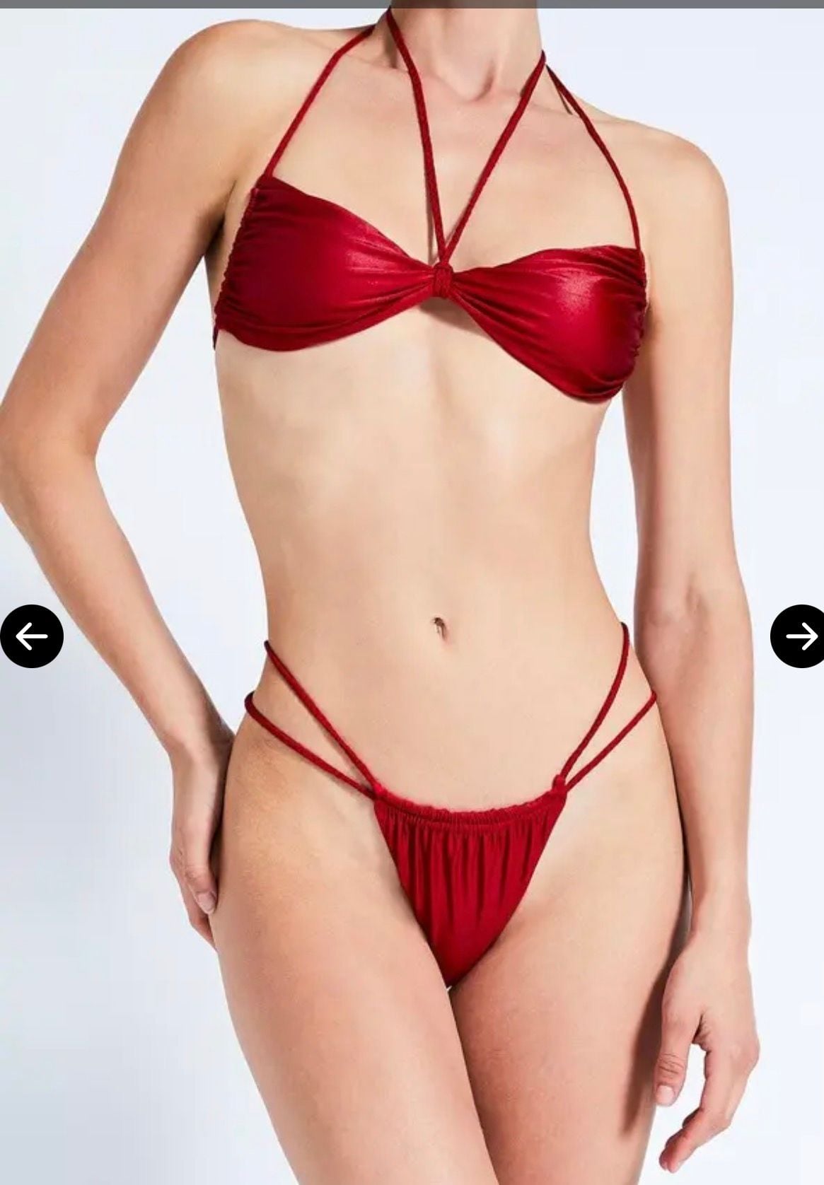 Devon Windsor India Bikini Set in Ruby, Size Medium 1