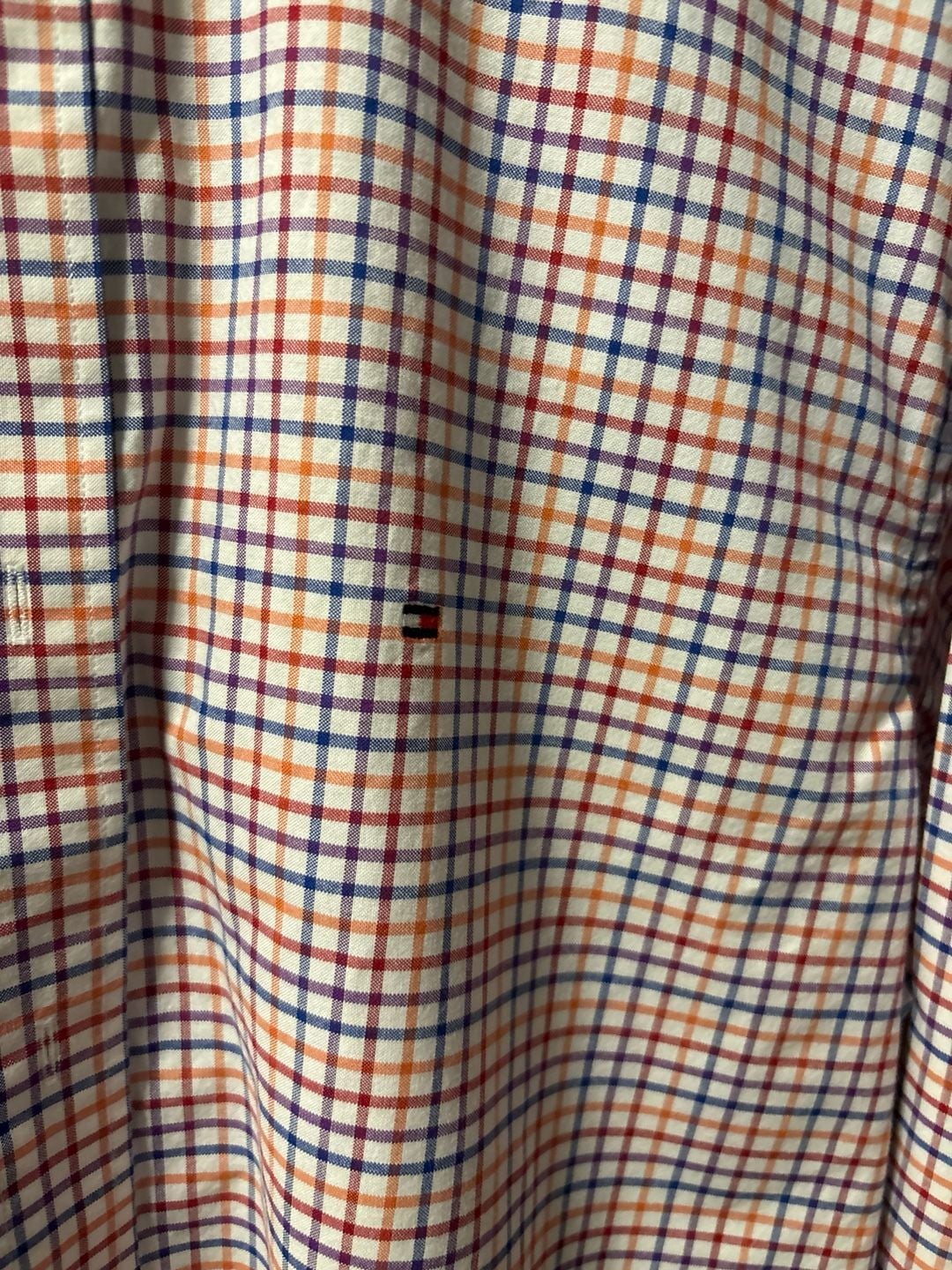 Tommy Hilfiger Heritage Oxford Regular Fit Plaid Button Down Shirt Size 16 34-35 3