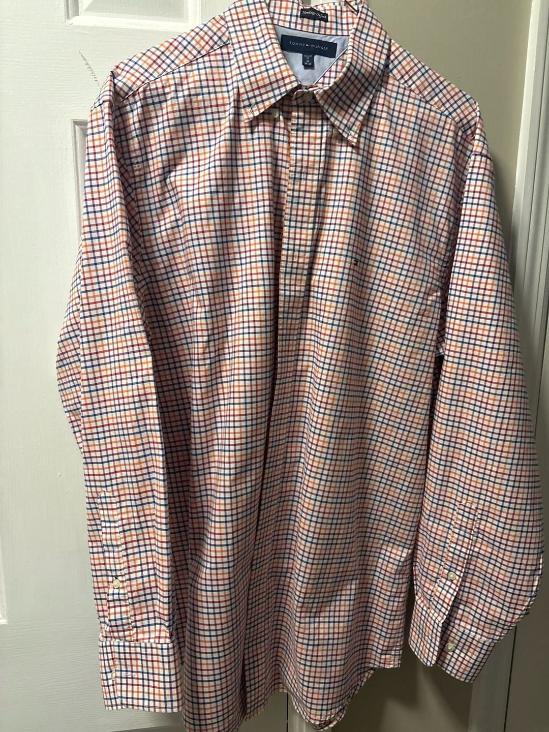 Tommy Hilfiger Heritage Oxford Regular Fit Plaid Button Down Shirt Size 16 34-35 4